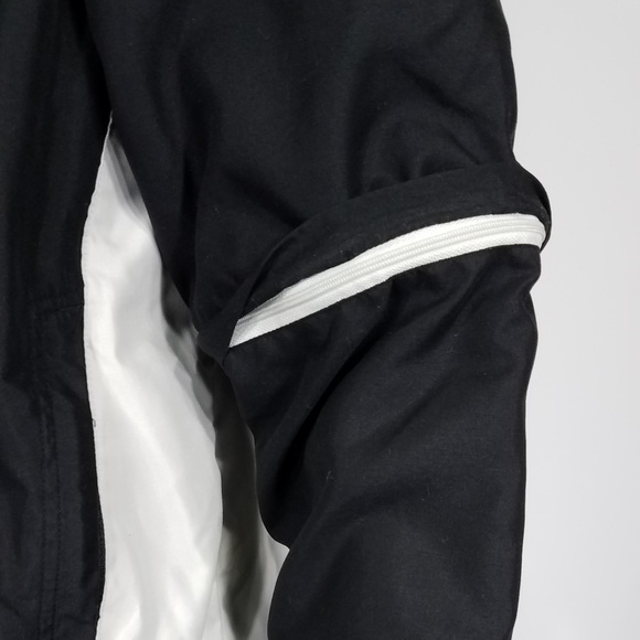Ping black white lightweight 1/4 zip windbreaker jacket zip off sleeves Medium - Picture 4 of 8